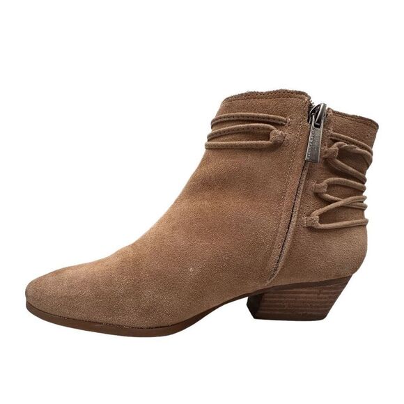 Vince camuto Carlina tan suede ankle boots tassels side zip women’s size 8.5m - Picture 1 of 13